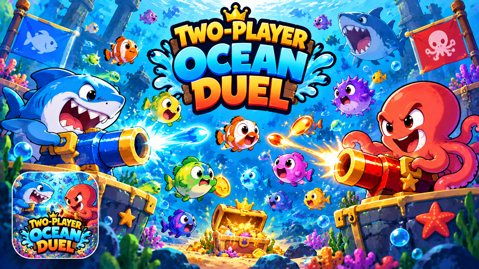 Two-Player Ocean Duel game preview